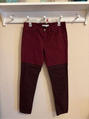 BCBGeneration Colorblock Burgundy Women’s Jeans